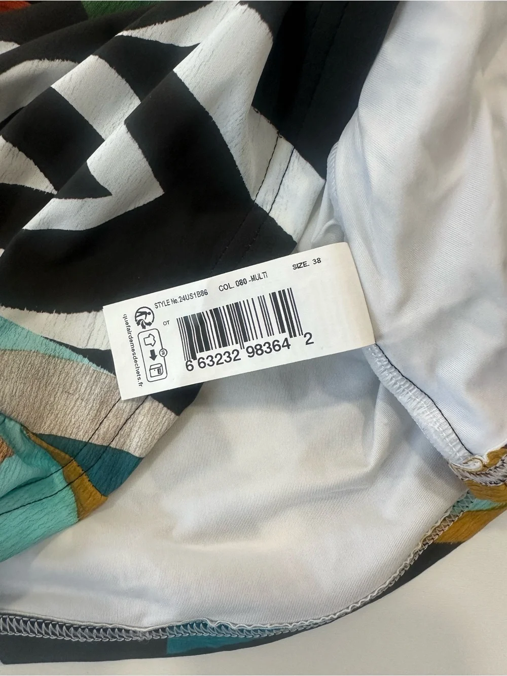 NWT Multicolor Size 8 Abstract Zebra-Print Tankini Top by Gottex Side Ruched